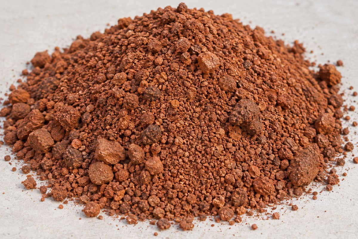 Representative illustration of reddish-brown laterite fill material